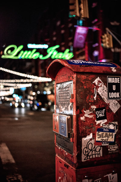 Little Italy at night, New York City. Little Italy, New York City, nyc