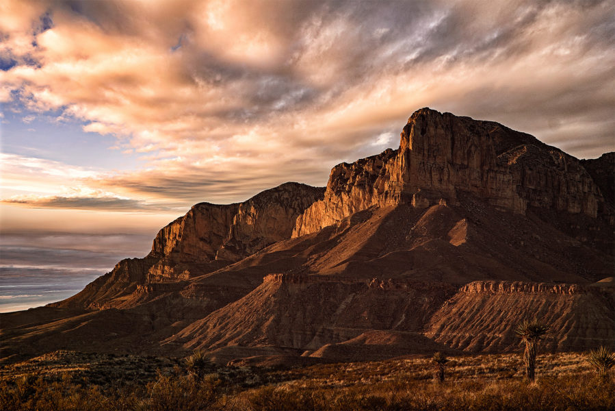 A fantastic sunset at El Capitan (Texas) part of Guadalupe Mountains National Park. El Capitan Sunset Guadalupe Mountains National Park